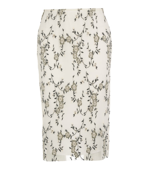 Gonna midi con ricamo floreale 'Bariah'