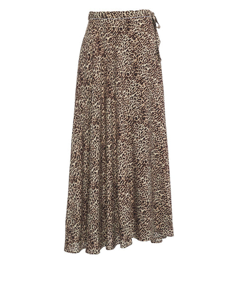 Midirock mit Animal Print 'Ubba'