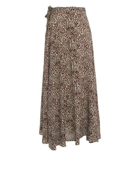 Midirock mit Animal Print 'Ubba'