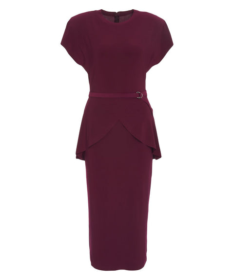 Abito midi con cintura in vita