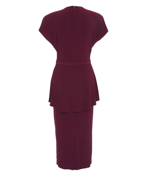 Abito midi con cintura in vita