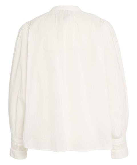 Blusa con dettagli in pizzo