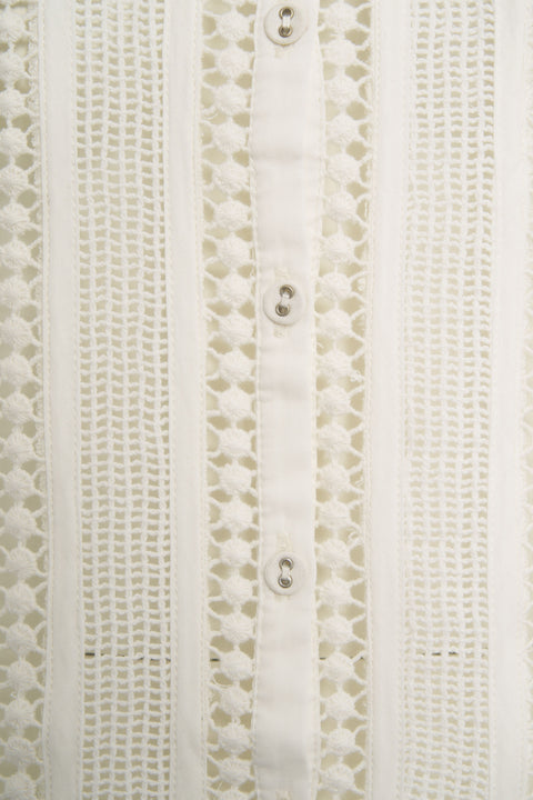 Blusa con dettagli in pizzo