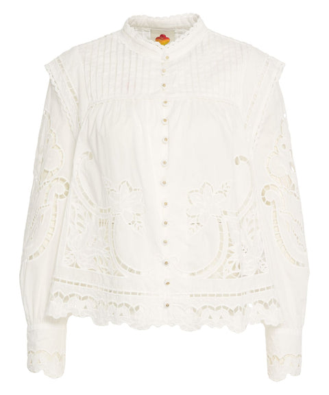 Blusa con motivo traforato