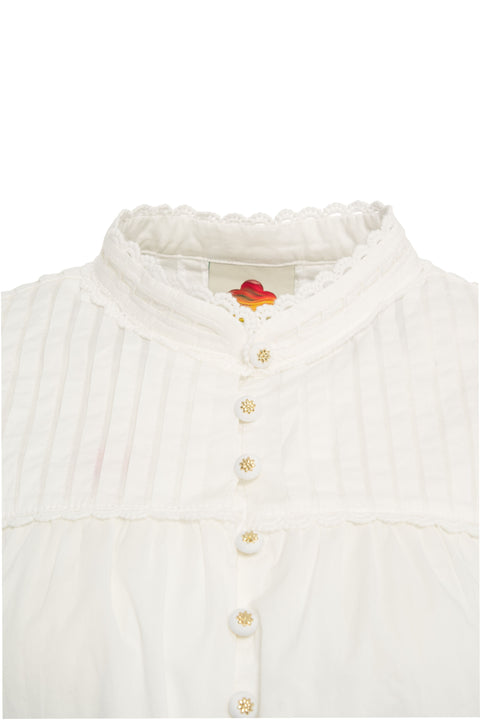 Blusa con motivo traforato