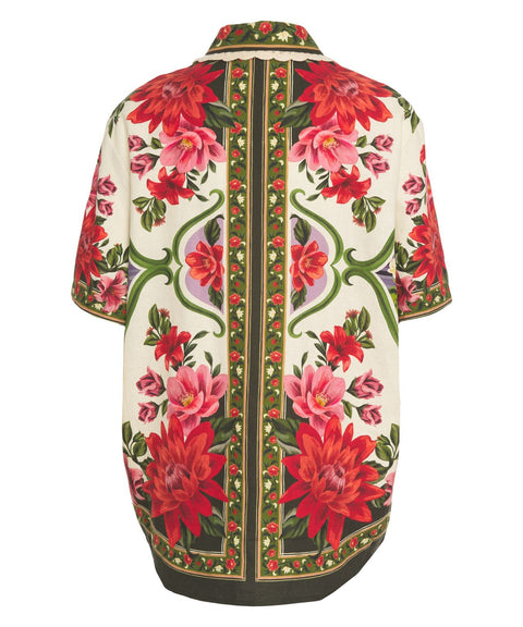 Blusa con motivo floreale