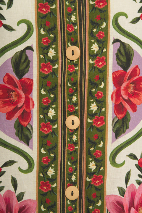 Blusa con motivo floreale