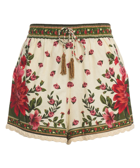 Shorts with floral pattern