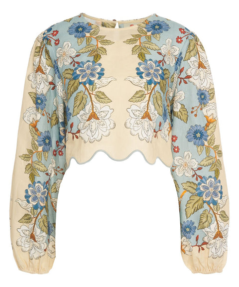 Blusa con motivo floreale