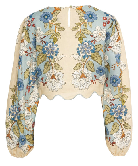 Blusa con motivo floreale