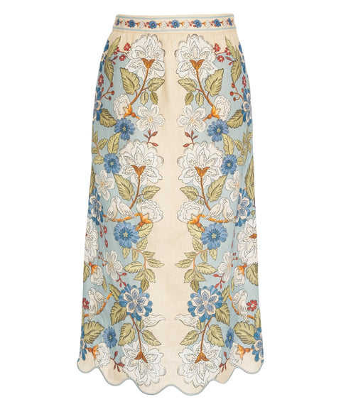 Gonna con motivo floreale