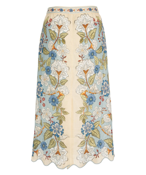 Gonna con motivo floreale