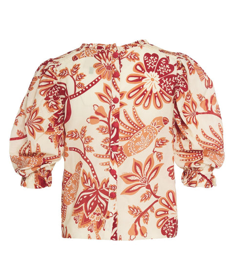 Blusa con motivo floreale