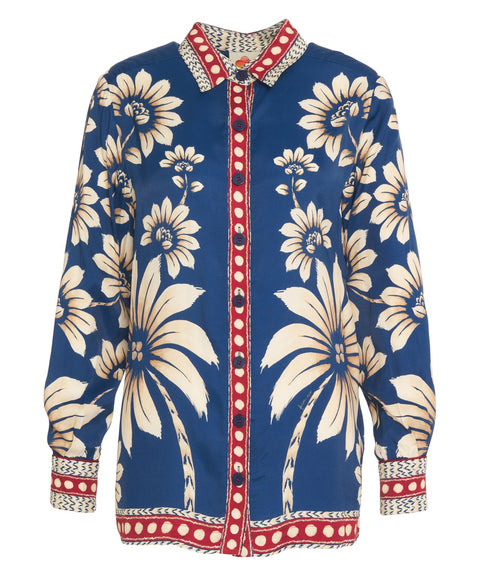 Blusa con motivo floreale