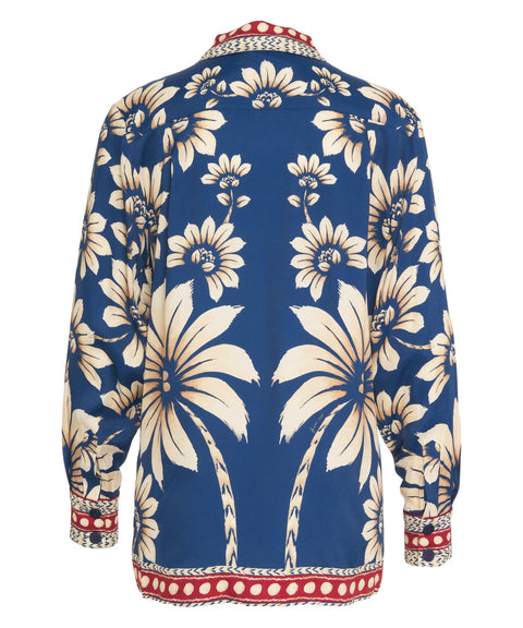 Blusa con motivo floreale