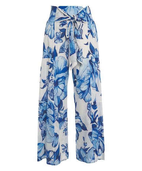 Pantaloni con stampa floreale