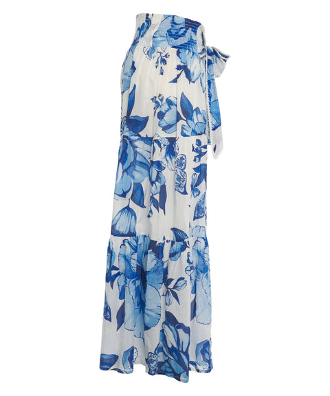 Pantaloni con stampa floreale