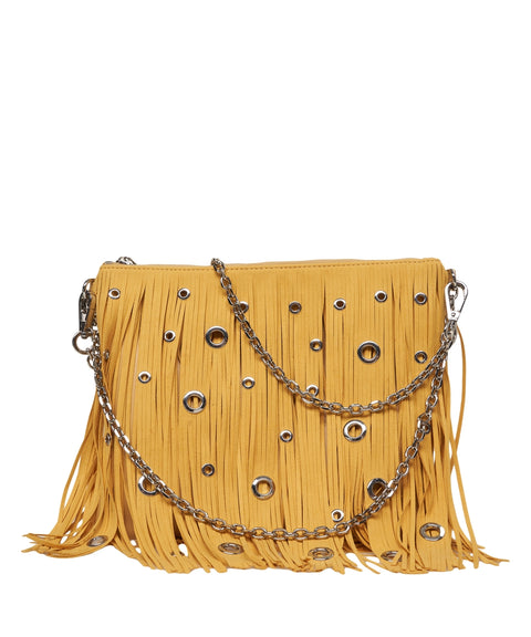 Borsa a spalla con frange