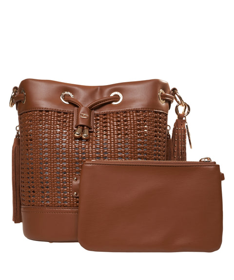 Borsa secchiello intrecciata