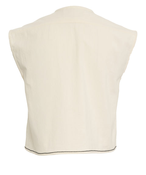 Top with glass beads 'Gaia'