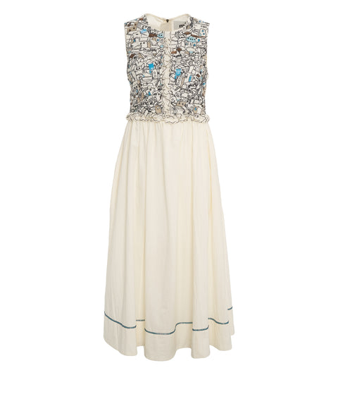 Maxi dress with glass beads 'Ilana'
