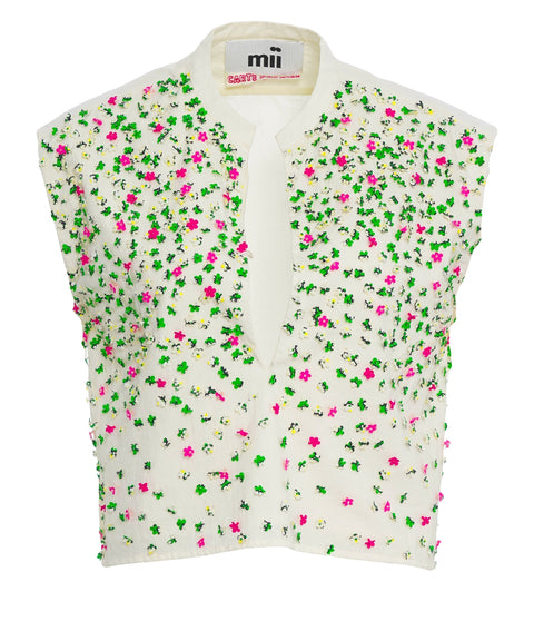 Top with floral appliqués 'Gaia'