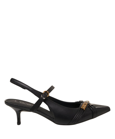 Slingback in pelle
