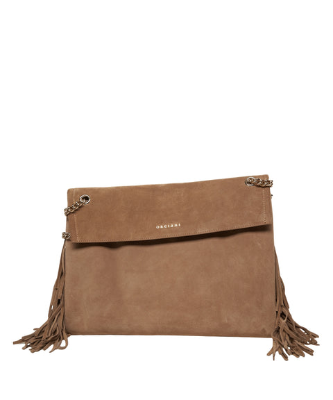 Borsa a spalla con frange