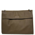 Grained leather shoulder bag