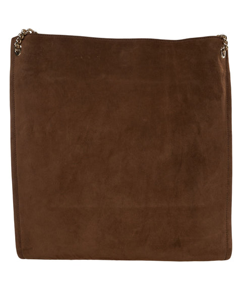 Borsa a spalla in pelle scamosciata