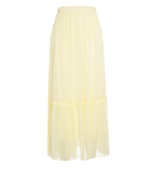 Gonna maxi in misto seta