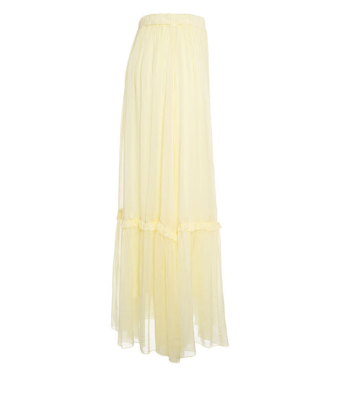 Gonna maxi in misto seta