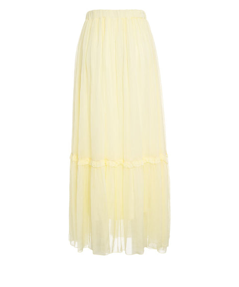 Gonna maxi in misto seta