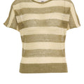 Linen blend knit top