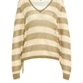 Linen blend knit sweater