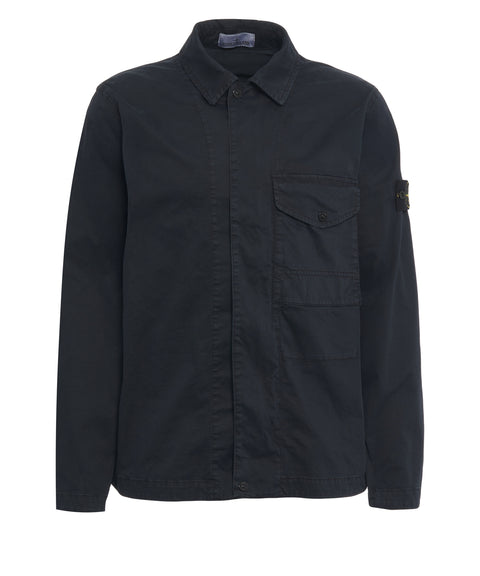 Overshirt with logo label