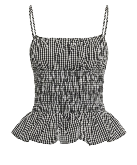 Baumwoll-Top mit Karomuster