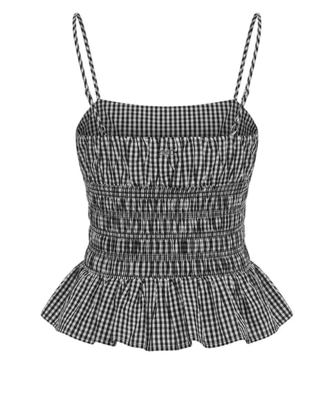 Baumwoll-Top mit Karomuster