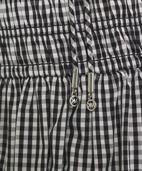 Baumwoll-Midikleid mit Karomuster