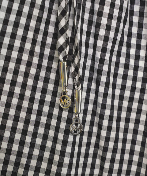 Baumwoll-Midikleid mit Karomuster