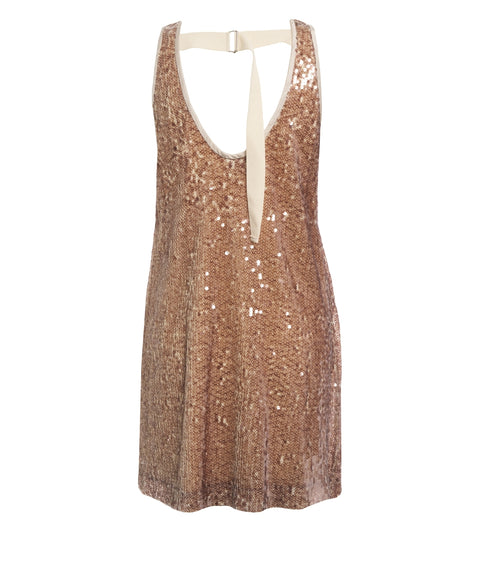 Mini dress with sequins 'New York'