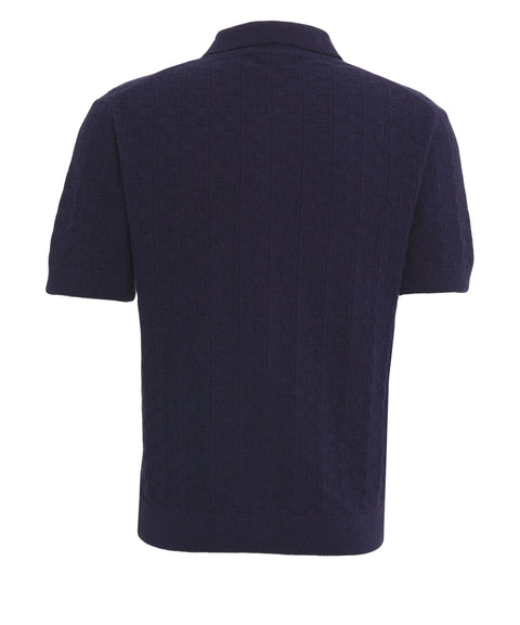 Polo in maglia a trecce