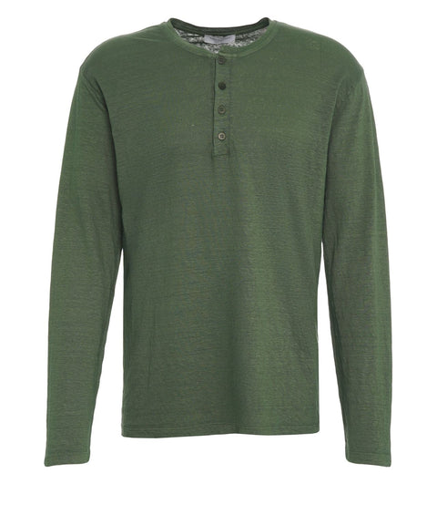 Maglia serafino in lino