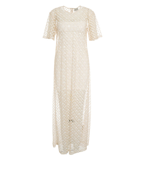 Abito maxi con applicazioni floreali 'Babel'