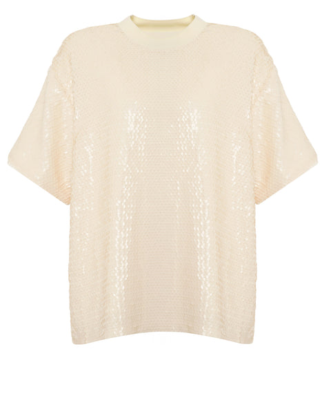 T-shirt con paillettes 'Larsson'