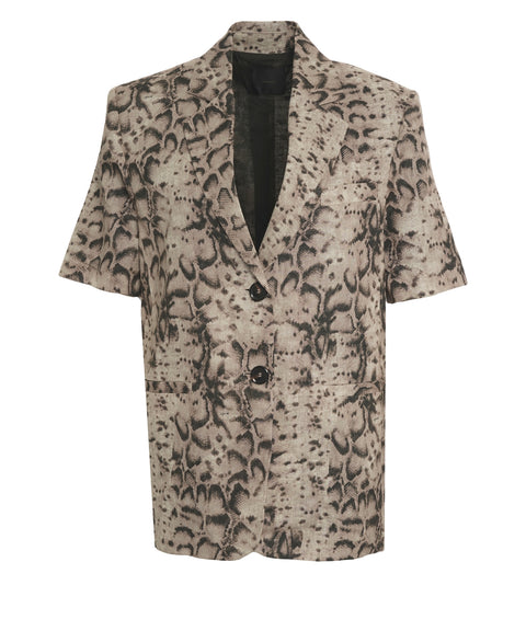 Blazer con stampa pitonata