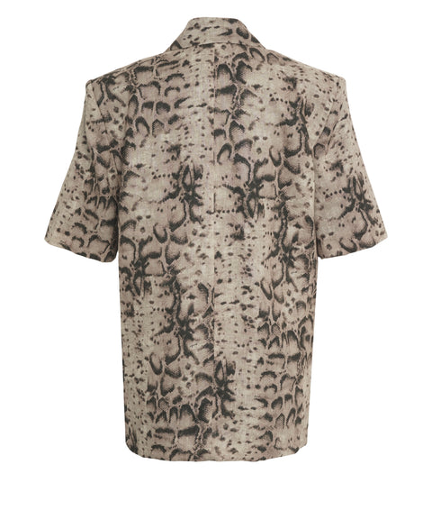 Blazer con stampa pitonata