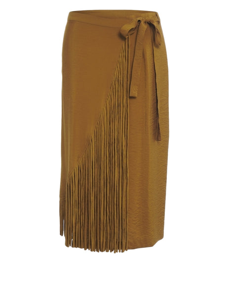Midi skirt with fringes 'Bacedasco'