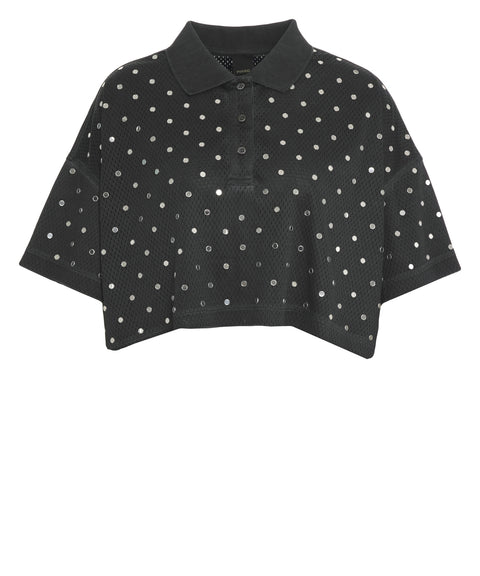 Polo in mesh con applicazioni 'Erve'