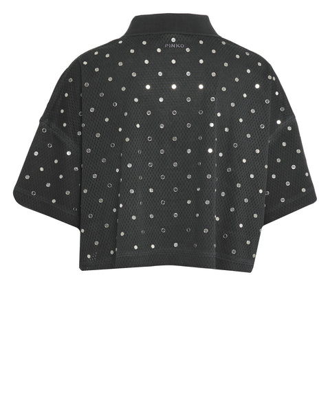 Polo in mesh con applicazioni 'Erve'